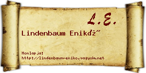 Lindenbaum Enikő névjegykártya